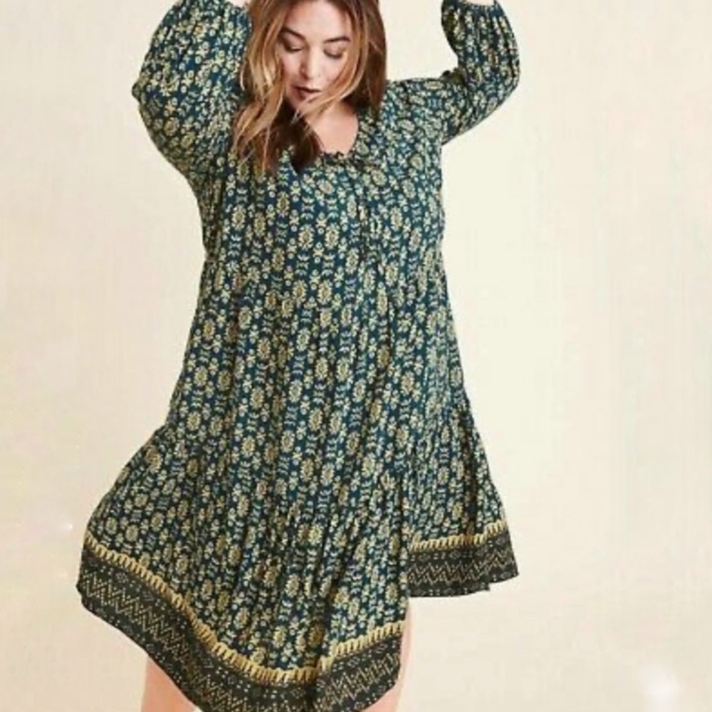 Ryllace geometric patterned midi dress size 20